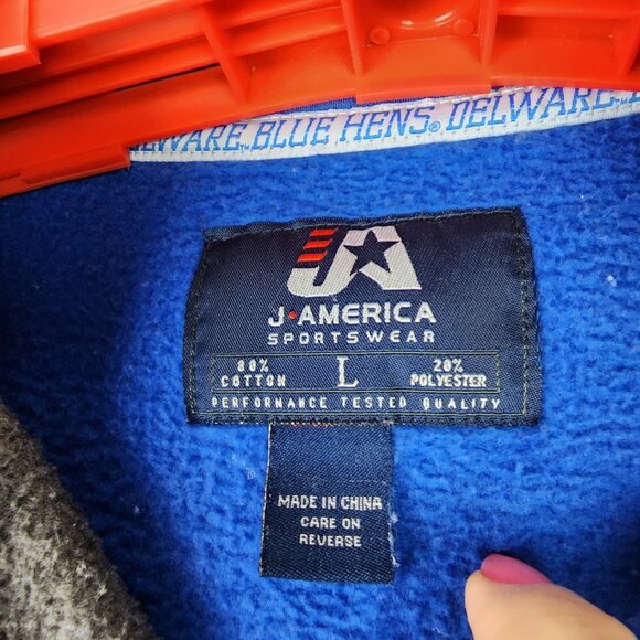 J America Sportswear Men's Full Zip Delaware Blue Hens Jacket Sz L - Picture 3 of 5